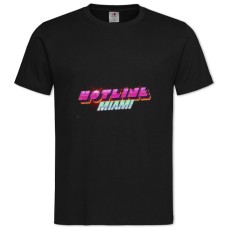 Футболка с принтом Хотлайн Маями Логотип - 2XL черная