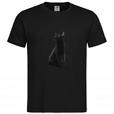 Футболка з принтом Чорна Кішка - 2XL чорна