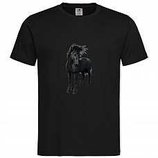 TBeautiful Black Horse -shirt with Print Beautiful Black Horse - 2XL black