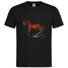 TStrong Brown Horse -shirt with Print Strong Brown Horse - 2XL black