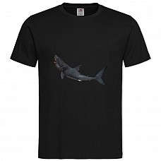 Футболка с принтом Гимнастическая Акула - 2XL черная