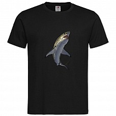 TShark With White Belly -shirt with Print Shark With White Belly - 2XL black