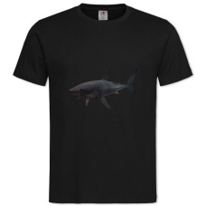 Футболка с принтом Злая Акула - 2XL черная