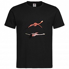TTwo Flamingos Fly -shirt with Print Two Flamingos Fly - 2XL black