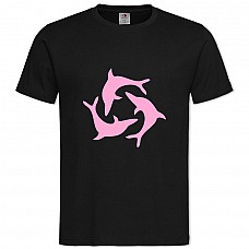 TThree Pink Dolphins -shirt with Print Three Pink Dolphins - 2XL black