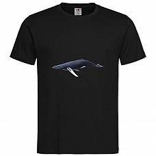 Футболка с принтом Черный Кит - 2XL черная