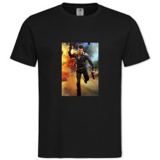 Футболка с принтом Джаст Кейс Герой - 2XL черная