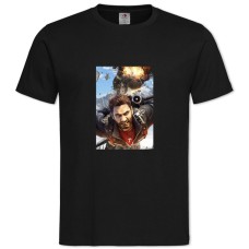 Футболка с принтом Джаст Кейс Главный Герой - 2XL черная