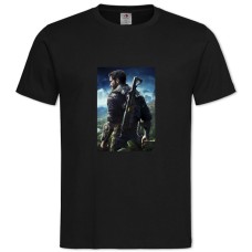 Футболка с принтом Джаст Кейс Сильный Герой - 2XL черная