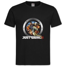 Футболка с принтом Джаст Кейс Логотип Герой - 2XL черная