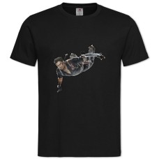 Футболка с принтом Джаст Кейс Герой Сила - 2XL черная