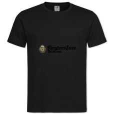 Футболка с принтом Киндам Кам Да Приидет Царствие Избавление Маленький Логотип - 2XL черная