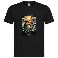 Футболка с принтом Мтг Ангел - 2XL черная