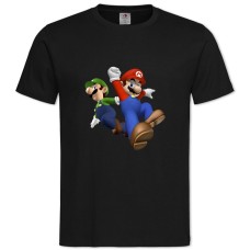 Футболка з принтом Маріо Принт - 2XL чорна