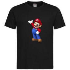 Футболка з принтом Маріо Щасливий Герой - 2XL чорна