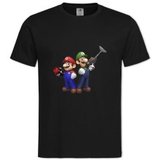 Футболка з принтом Маріо Головні Герої Принт - 2XL чорна