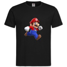 Футболка з принтом Маріо, Що Біжить Герой - 2XL чорна