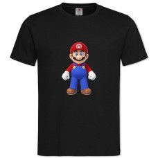 Футболка з принтом Маріо Головний Герой Тематичний Принт - 2XL чорна
