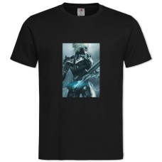 Футболка с принтом Метал Джеар Героический Принт - 2XL черная