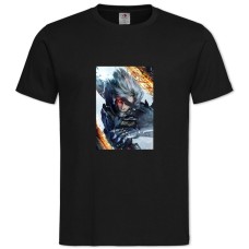 Футболка с принтом Метал Джеар Герой Тематика - 2XL черная