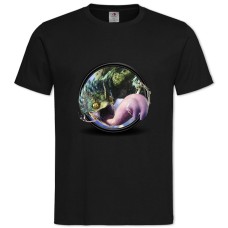 Футболка з принтом Монстр Хантер: Мир Круглий Принт - 2XL чорна