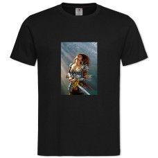 Футболка з принтом Невервінтер Сильна Жінка - 2XL чорна