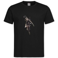 Футболка с принтом Ниер Автомата Героический Принт - 2XL черная