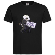 Футболка с принтом Ниер Автомата Ноу Фан - 2XL черная