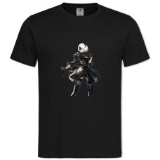 Футболка с принтом Ниер Автомата Восхитительный Героический Принт - 2XL черная