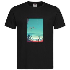 Футболка з принтом Ноу Менс Скай Всесвіт Принт - 2XL чорна