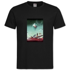 Футболка з принтом Ноу Менс Скай Світ Принт - 2XL чорна