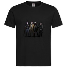 Футболка с принтом Пейдей Принт Герои - 2XL черная