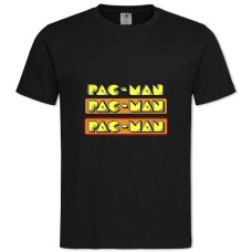 Футболка с принтом Пакман Логотипы - 2XL черная