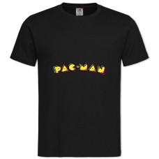 Футболка с принтом Пакман Логотип - 2XL черная
