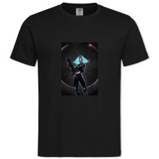 Футболка с принтом Квейк Девушка - 2XL черная