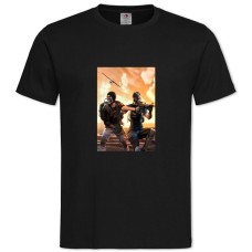 Футболка з принтом Кільце Елізіум Герої - 2XL чорна
