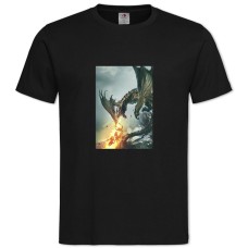 TThe Elder Scrolls Dragon Fire -shirt with Print The Elder Scrolls Dragon Fire - 2XL black