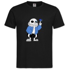 Футболка с принтом Андертейл Санс Принт - 2XL черная