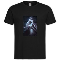 TWorld Of Warcraft Sylvanas Windrunner Girl -shirt with Print World Of Warcraft Sylvanas Windrunner Girl - 2XL black