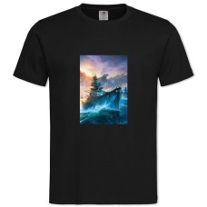 TWorld Of Warships Theme Boat Print -shirt with Print World Of Warships Theme Boat Print - 2XL black