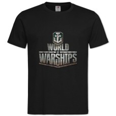 TWorld Of Warships Logo -shirt with Print World Of Warships Logo - 2XL black