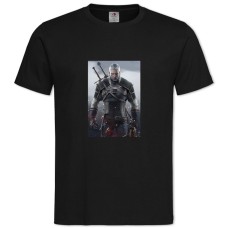 TThe Witcher Geralt Of Rivia -shirt with Print The Witcher Geralt Of Rivia - 2XL black