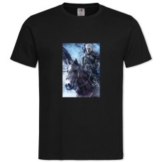 TThe Witcher Hero Geralt Of Rivia -shirt with Print The Witcher Hero Geralt Of Rivia - 2XL black