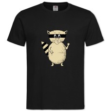 TYelloow Raccoon -shirt with Print Yelloow Raccoon - 2XL black