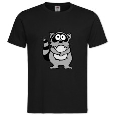 TCute Raccoon -shirt with Print Cute Raccoon - 2XL black
