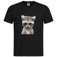 TSmall And Cute Raccoon -shirt with Print Small And Cute Raccoon - 2XL black