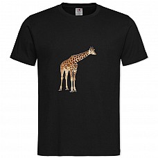 Футболка с принтом Жираф С Вытянутой Шеей - 2XL черная
