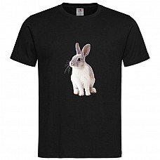 TWhite And Grey Rabbit -shirt with Print White And Grey Rabbit - 2XL black
