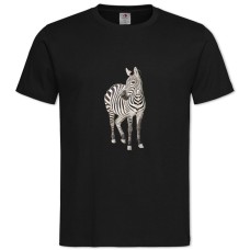 TZebra Stands -shirt with Print Zebra Stands - 2XL black