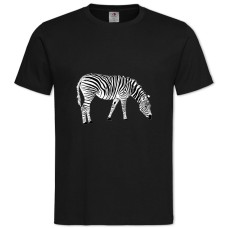 TZebra Looks For Grass -shirt with Print Zebra Looks For Grass - 2XL black